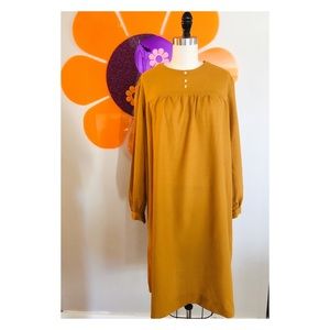 Vintage Mustard Babydoll Dress